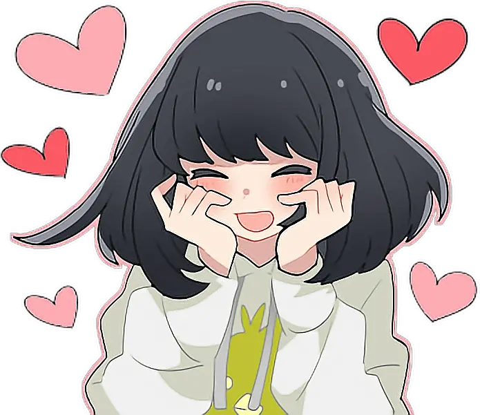 Cute Kawaii Lovely Anime Blushing Girl Cat Parker And Birds Parker Png Anime Blush Png