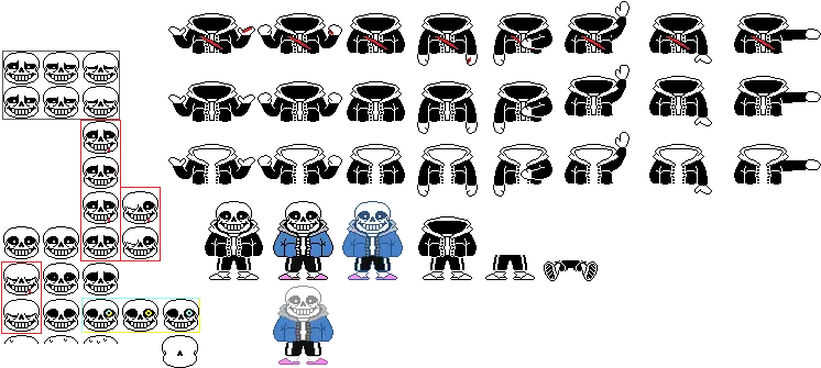 Sans Undertale Sheet Sans Pixel Sprite Sheet Undertale Png Sans Undertale Transparent