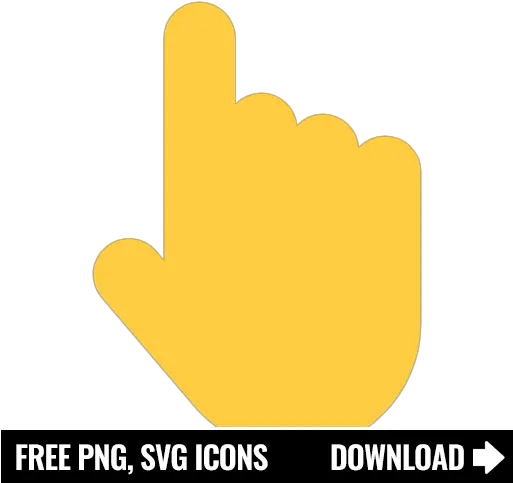 Free Yellow Finger Pointer Icon Symbol Png Svg Download Language Hand Pointing Icon