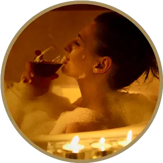 Steam Mud And Tub Beauty Beyond Bubble Bath With Candles Png Tub Png