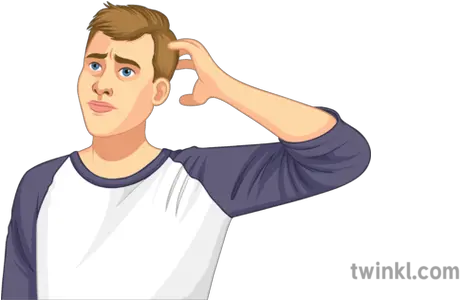 Male Student Looking Confused General People Person Thinking Cartoon Png Person Thinking Png