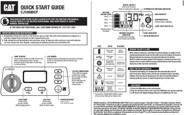 Cat Cj1000dcp Jump Starter And Compressor User Guide Manuals Vertical Png Lg Lucid 2 Icon Glossary