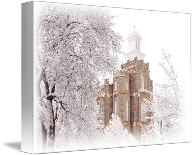 Logan Temple Gallery Wrap Canvas Photography Lds Temple Logan Utah Temple In Winter Png Logan Png