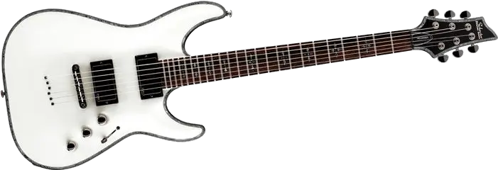 White Electric Guitar Transparent Image Schecter Hellraiser C 1 Fr Png Guitar Transparent Background