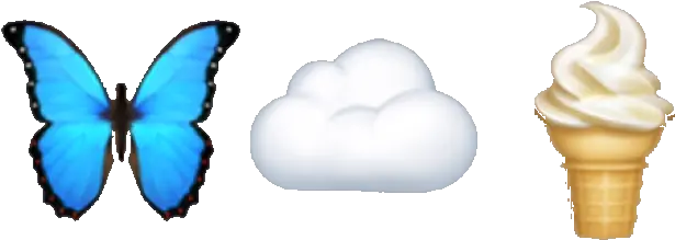 Download Butterfly Cloud Icecream Emoji Butterfly Emoji Transparent Png Cloud Emoji Png