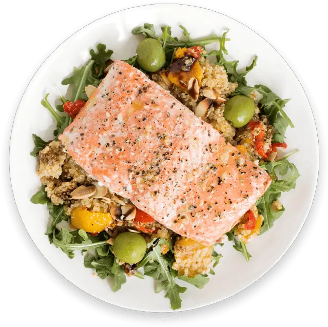 Download Fully Cooked Meal With Healthy Cooked Salmon Png Salmon Png