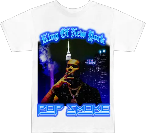 Pop Smoke Official Store King Of New York Pop Smoke Shirt Png Vlone Png