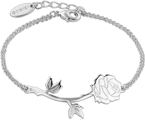 Disney Beauty And The Beast Enchanted Rose Bracelet Silver Armband Damen Schön Png Beauty And The Beast Rose Png