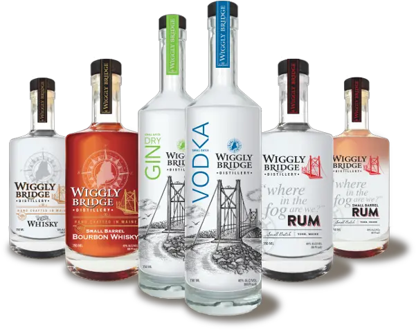 Wiggly Bridge Distillery U2013 Your Maine Spirit Rum Vodka Png Vodka Bottle Png