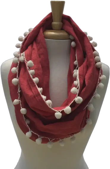 Linen Pom Infinity Scarf Scarf Png Pom Pom Png