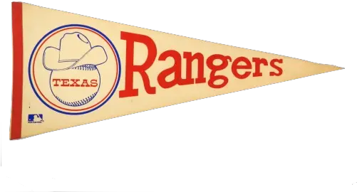 Ca 1975 Texas Rangers Seasons Pennant Flag Png Burger King Logo
