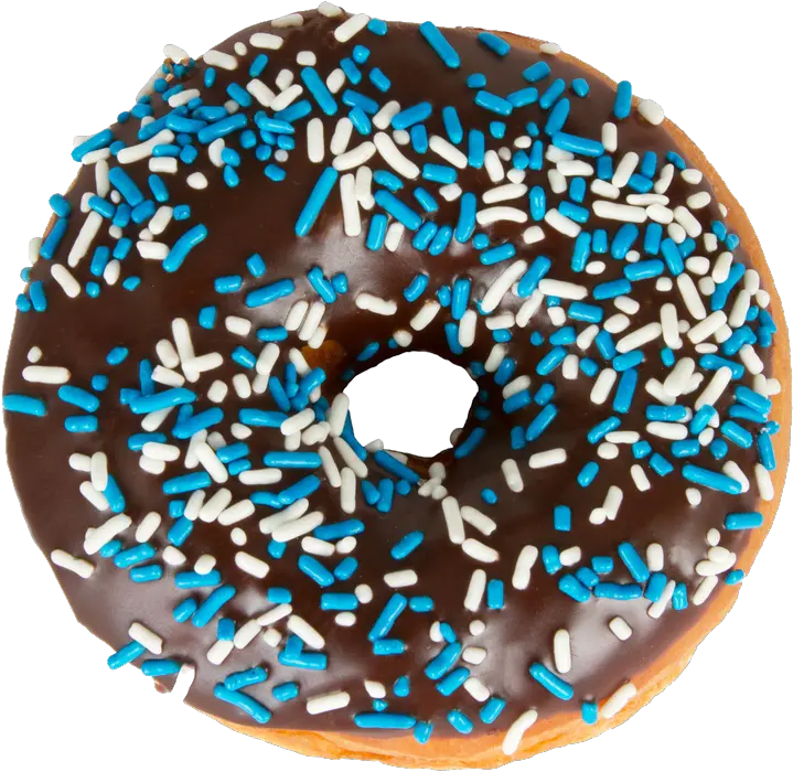 Donuts Png Photo Chocolate Donuts With Blue Sprinkles Donut Png