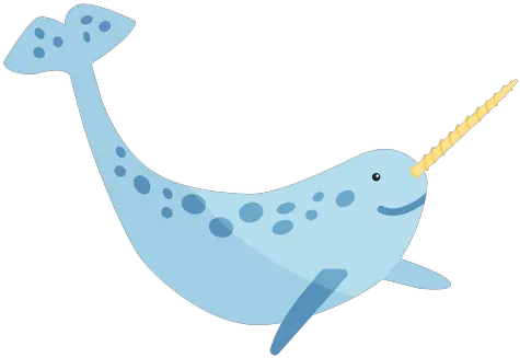 Narwhal Tusk Flipper Tail Flat Clip Art Png Narwhal Png