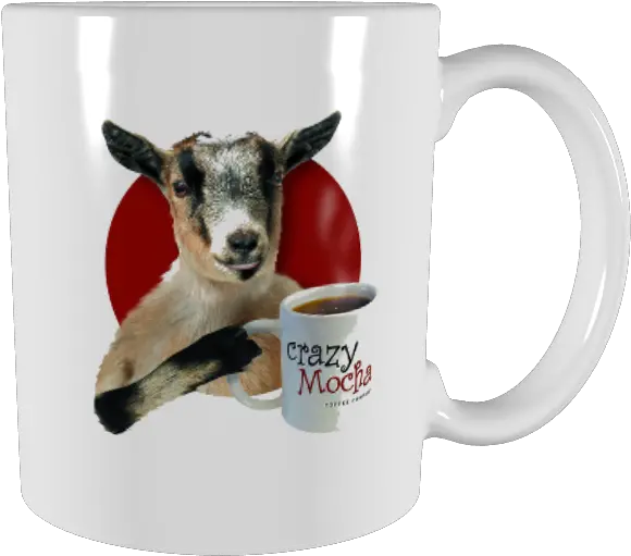 Crazy Mocha 12oz Goat Mug White U2014 Crazy Mocha Crazy Mocha Png Goats Png