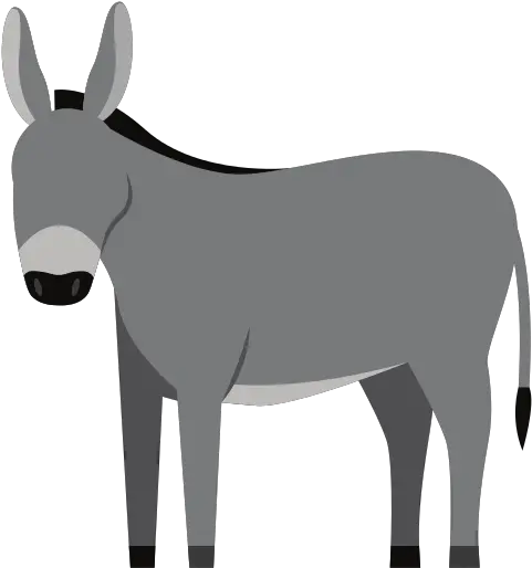 Cartoon Donkey Isolated Defense Burro Png Donkey Transparent