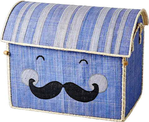 Rice Dk Toy Basket Soft Blue With Smiling Moustache M Wristlet Png Moustache Transparent