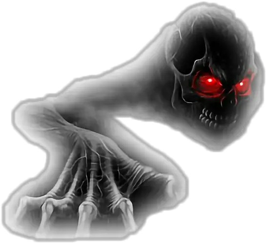 Skull Skeleton Bones Creepy Creeping Glowing Red Eyes Png Transparent Red Eye Glow Png