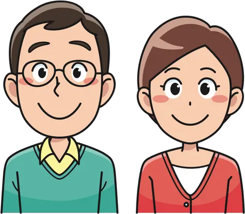 Middle Aged Couple Free Svg Middle Aged Clipart Png Happy Couple Png