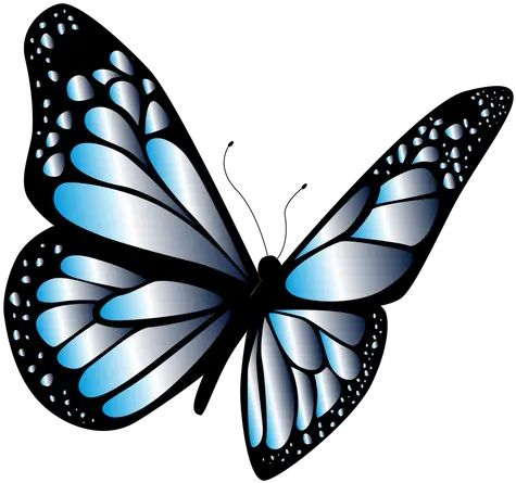 Blue Butterfly In Flight Design Transparent Png U0026 Svg Borboleta Azul Claro Png Blue Butterflies Png