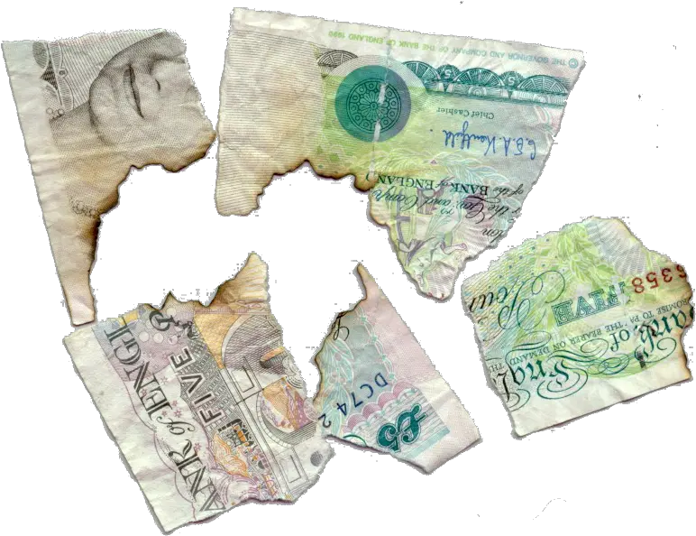 British Fiver Gbp5 Five Pound Note Crumpled Five Pound Note Png Money Gif Png