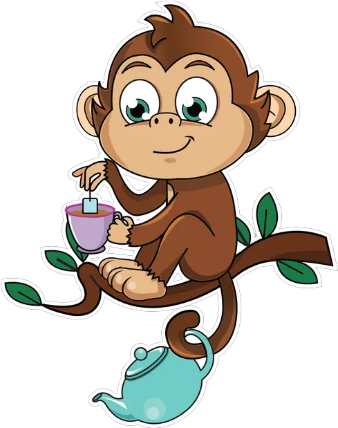 Cute Monkey Stickers Messages Sticker Monkey Animation Png Cute Monkey Png