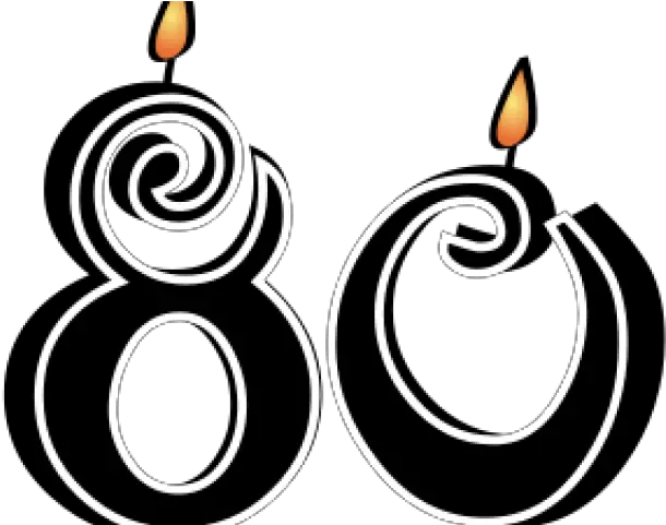 Birthday Candles Clipart Symbol 80 Birthday 80 Candles Clipart Png Birthday Candle Icon