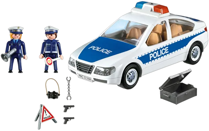 Flashing Lights Playmobil Police Car 5184 Png Police Lights Png