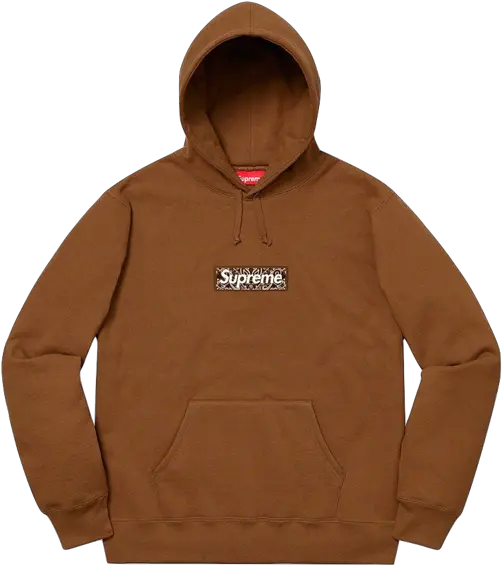 Bandana Box Logo Hooded Sweatshirt Brown Supreme Box Logo Bandana Png Supreme Box Logo Png