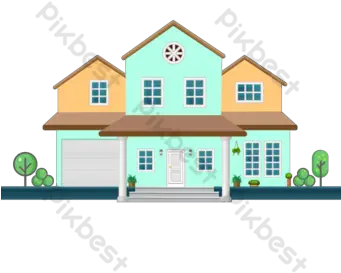 The Cartoon House Vector Illustration Png Images Ai Free Home Icon