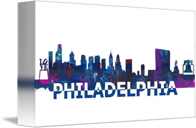 Philadelphia Skyline Scissor Cut Giant Vertical Png Philadelphia Skyline Silhouette Png