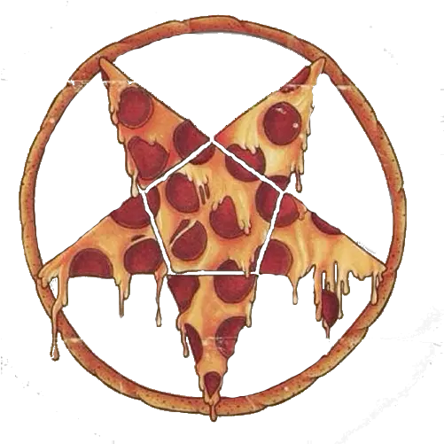 Mine Cool Edit Pizza Satan Transparent Satan Pizza Png Pentagram Transparent