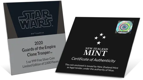 Star Wars Guards Of The Empire Clone Trooper 1oz Silver Star Wars Png Clone Wars Logo