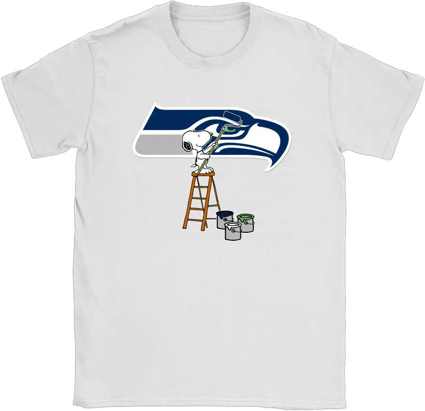 Snoopy Paints The Seattle Seahawks Logo Everything School Auburn Shirt Png Seahawks Logo Image