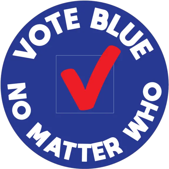 Vote Blue No Matter Who Button Cayman Islands Little League Png Joe Biden Png