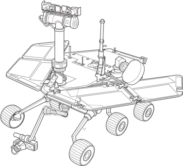 Mars Science Laboratory Photo Background Transparent Png Drawing Space Rover Sketch Mars Transparent Background