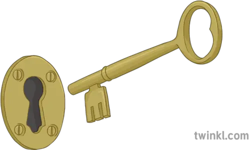 Lock And Key Door House Open Close Brass Ks3 Illustration Cerrar Con Llave La Puerta Png House Key Png