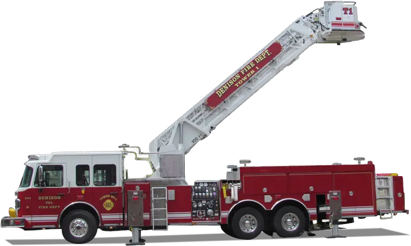 100 Ft Mid Mount Ladder Truck Png Fire Truck Png