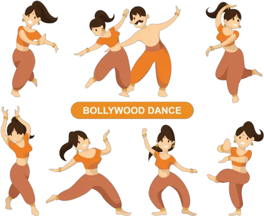 Download Indian Bollywood Dancing Vector Indian Wedding Bollywood Dancing Clip Art Png Dance Clipart Png