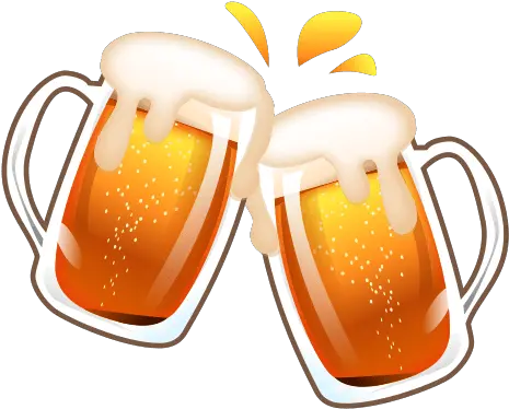 Download Emoticon Beer Smiley Symbol Emoji Free Png Beer Mugs Clinking Emojis Png