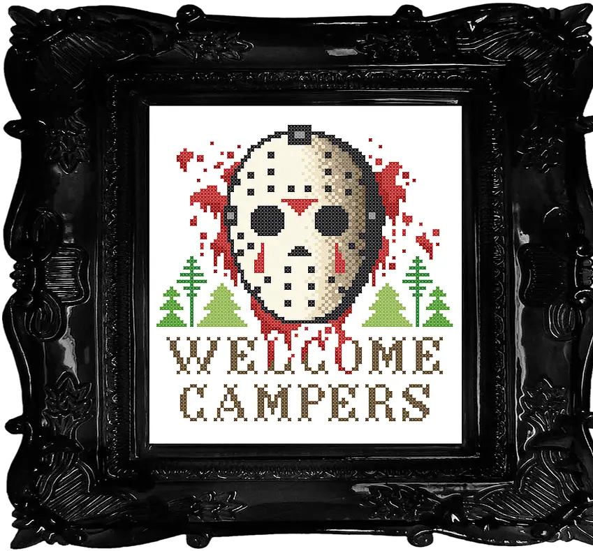 Cross Stitch Pattern Horror Cross Stitch Patterns Png Friday The 13th Png