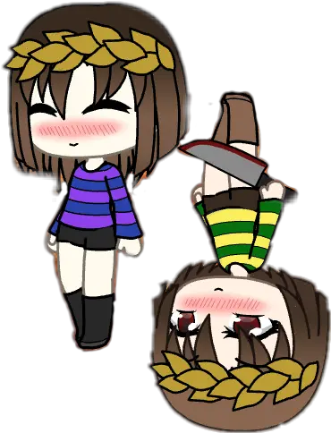 Jasminenations03 Frisk And Chara Gacha Edit Png Undertale Frisk Icon