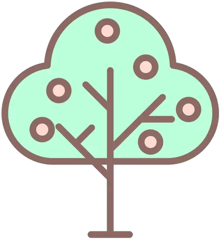 Fruit Tree Icon Flat Dot Png Document Icon Flat