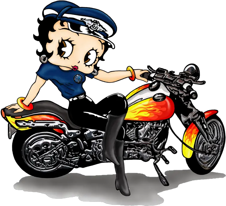 Betty Boop Na Moto Png 1 Image Betty Boop Motorcycle Betty Boop Png