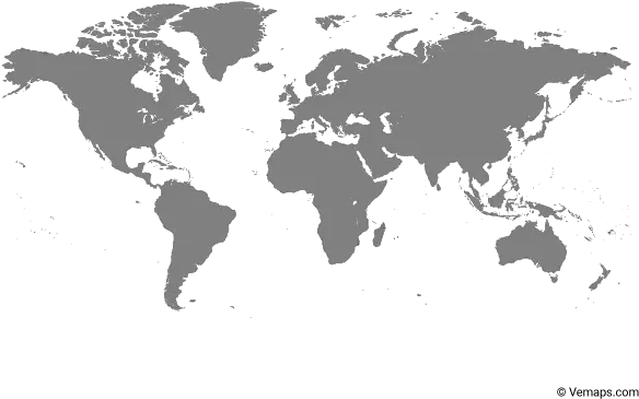 Grey Map Of The World World Map Vector Png Grey World Map Black And White Png