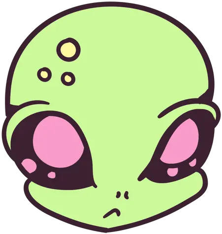 Aliens Head Indifferent Colorful Dot Png Alien Png