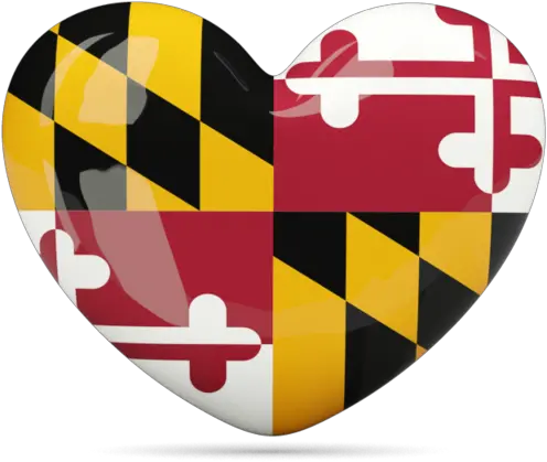 Heart Icon Illustration Of Flag Ofu003cbr U003e Maryland Png Shaped