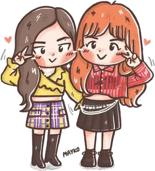 Chibi Blackpink Png Holding Hands Blackpink Png