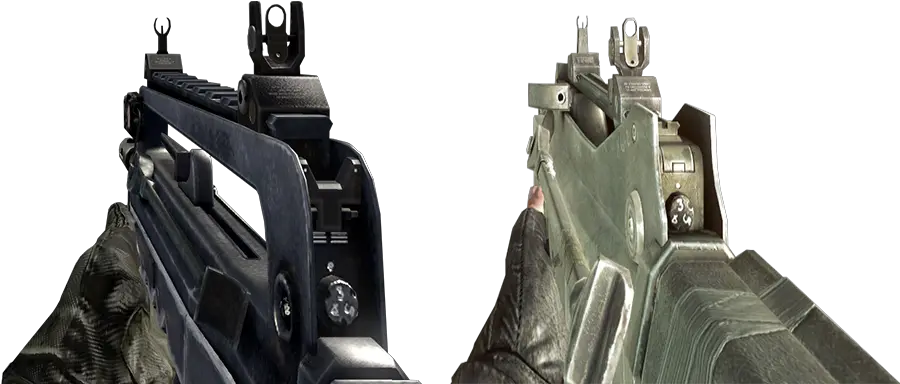 Cod Mw2 And Black Ops Famas Side Byside Callofduty Cod Gun Png Mw2 Png