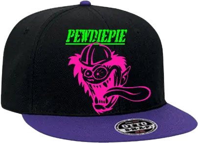 Pewdiepie Wool Blend Snapback Flat Bill Hat Ratchet And Clank Hat Png Pewdiepie Face Png