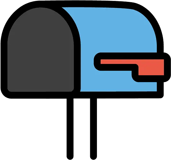 Mailbox With Lowered Flag Emoji Clipart Post Clipart Png Mailbox Transparent